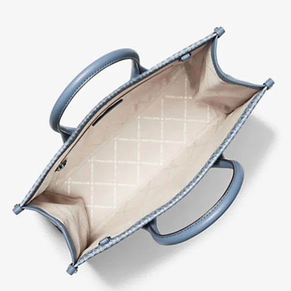 Michael Kors Mirella Ombré Logo MD Tote SET Blue - Picture 6 of 13